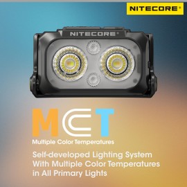 Nitecore NU25 MCT 400 Lumen Ultra Lightweight Multiple Color Temperatures Outdoor Headlamp USB-C Rechargeable Headlight Tag (Ultra Lightweight Headband)