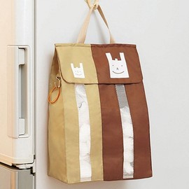 RemeeHi Plastic Bag Holder, Plastic Bag Stocker, Garbage Bag Storage, Can Be Seen Contents, Large and Small Sorting, Kitchen Storage, Quick Access (brown)