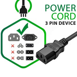 J-ZMQER 5ft AC Power Cord Cable Compatible with Power Cooker Electric Pressure Cooker PC-WAL1 Lead