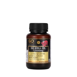 Go Healthy Go Krill Oil 1500MG 30 Capsules, 1 Piece / 고헬씨 고 크릴오일 1500MG 30캡슐, 1개