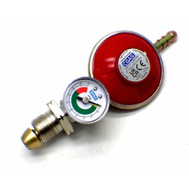 CGAS 37mbar PROPANE GAS REGULATOR WITH PRESSURE GAUGE Fits Calor Gas & Flogas