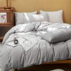FOSSA Duvet Cover Set 100% Washed Cotton Linen Feel Super