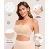 Finduself Strapless Bras for Women Non-Slip Padded Bandeau Bra Wireless