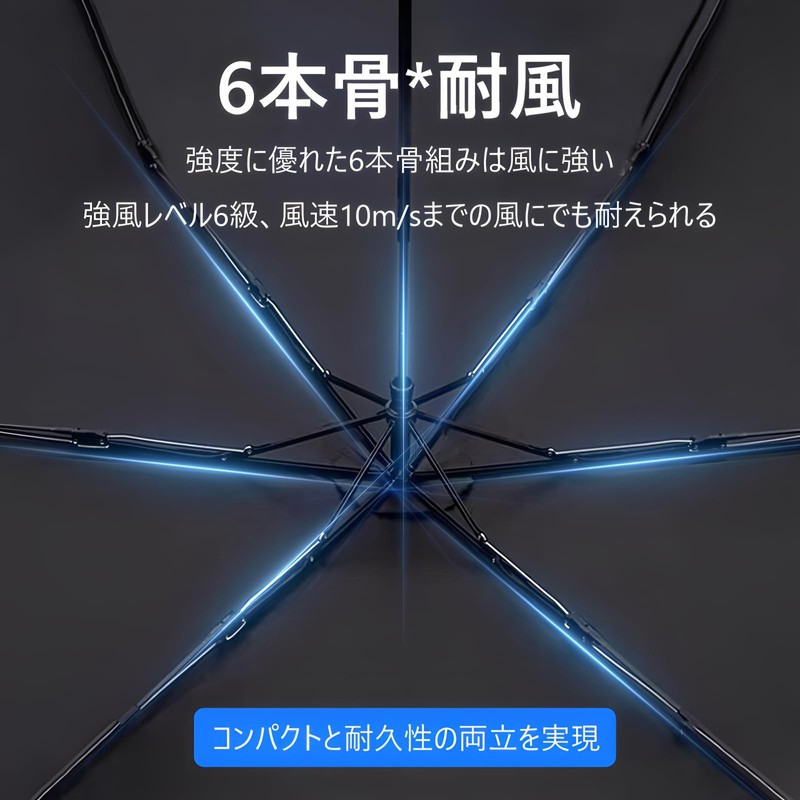 和宅優品 超軽量日傘 折りたたみ日傘 完全遮光 完全UVカット100％ 晴雨兼用 折り畳み傘 軽量 傘 折りたたみ傘