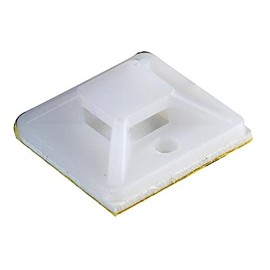 Cable Tie Base, 28 x 28 x 5 mm, NAT 100 Pieces, Cable Management Accessories, 100 Pieces