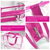 5Pcs Crystal Clear PVC Travel Toiletry Bag Kit for Women