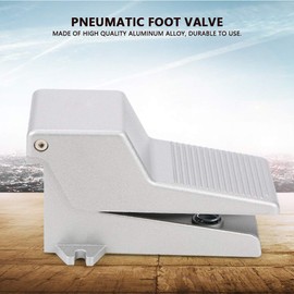Akozon Pneumatic Foot Pedal Valve, G1/4 2 Way 5 Way Pneumatic Foot Press Control Aluminum Alloy Pedal Valve