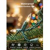 PCORES Solar Christmas Lights Outdoor, 26ft 100 LED Warm White