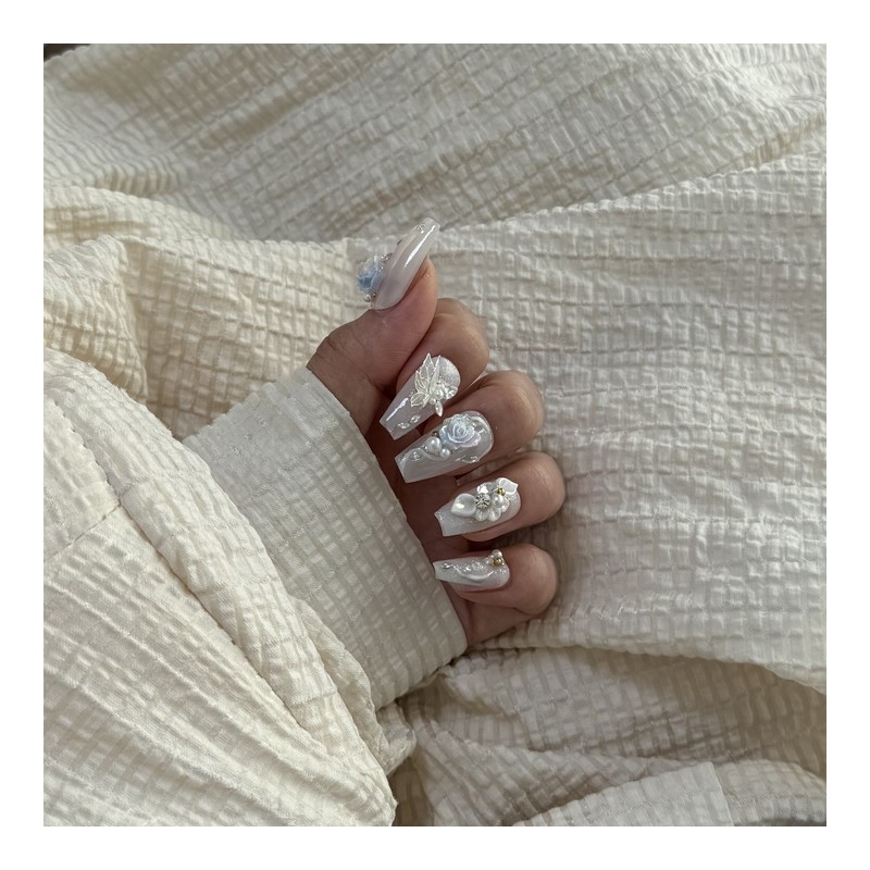 Wedding Nail Innocent Nail Aurora Glow - S-Oval / 웨딩네일