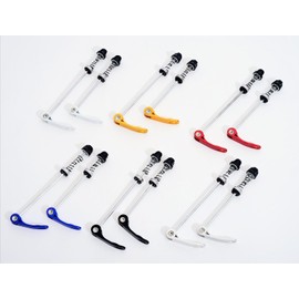 SCGEHA Road Bike Quick Release Front and Rear Set, Bicycle, Front 3.9 inches (100 mm), 1.5 oz (42 g), Rear 5.3 inches (135 mm), 1.6 oz (47 g) (Red)