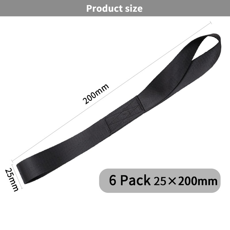 Pack of 6 lashing loops, lashing straps with loops, lashing