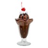 Fake Chocolate Ice Cream Sundae with Cherry and Whip Cream