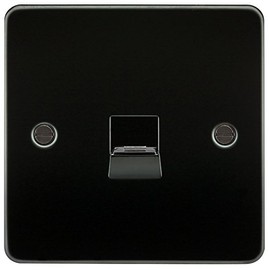 Knightsbridge FP7300GM FPAV7300GM Flat Plate Telephone Master Socket-Gunmetal, 230 V, Gun Metal