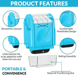 DELNOC Dashed Handwriting Lines Practice Roller Stamp - Legiliners for handwriting, Line Stamp for Kids Writing, Roller Stamp Parents and Teachers Roller Self-Inking (Yellow)