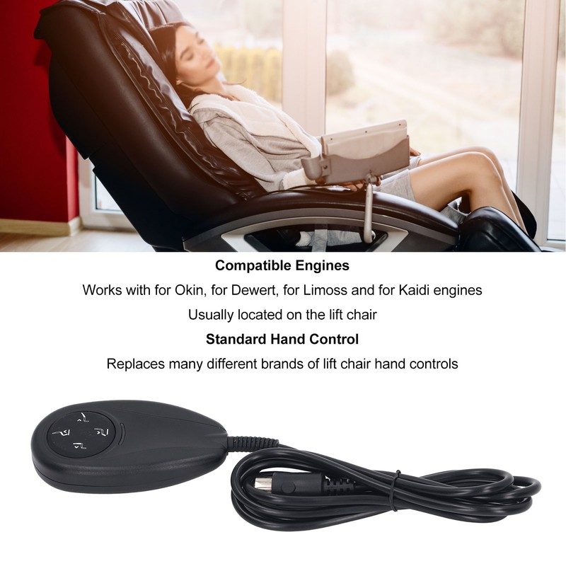 Lift Chair Remote 4 Buttons 5 Pin Up Down Replacement