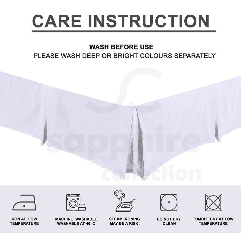 Sapphire Collection PLAIN DYED POLY COTTON PLEATED PLATFORM BASE VALANCE