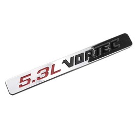 2 Pack 5.3l Vortec Hood Emblems Engine 3D Badge Compatible for Silverado Z71 GMC Sierra (Chrome)