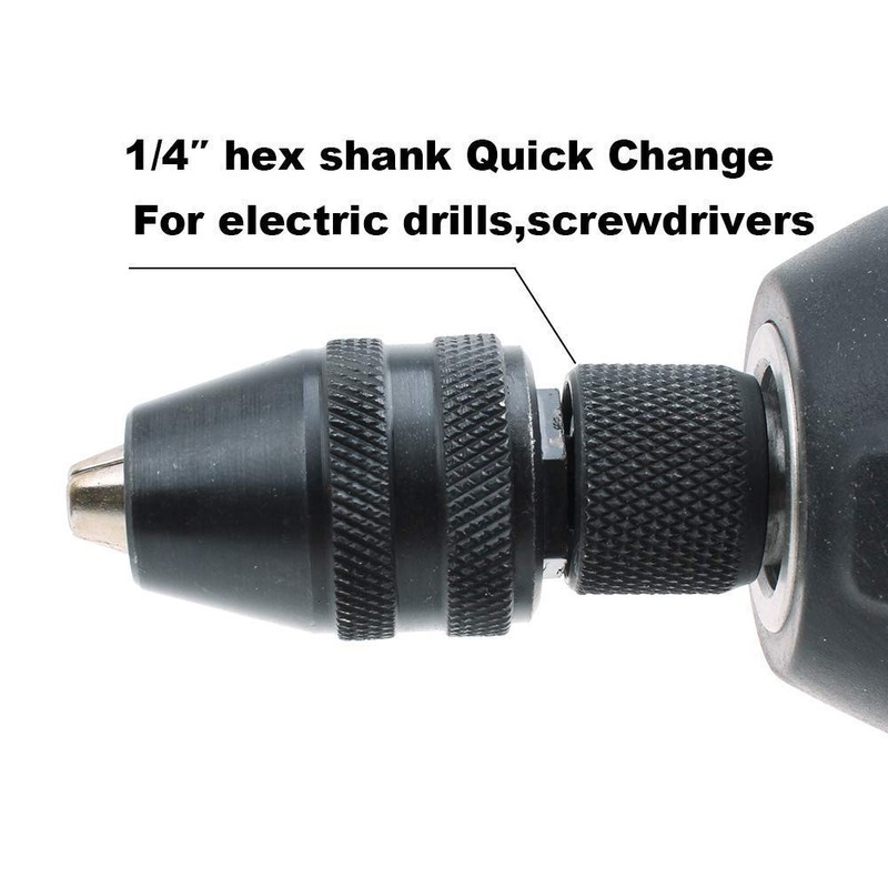 AUTOTOOLHOME 1/4-inch Hex Shank Keyless Drill Chuck for impact driver