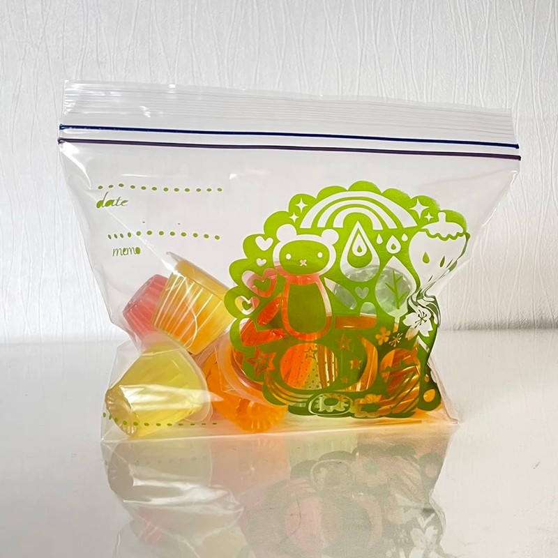 Core Double Zipper Back Horizontal Patterned Green S Height 12cm