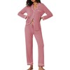 Ekouaer Womens Pajama Sets Long Sleeve Sleepwear Soft Button Down