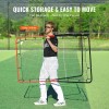 VEVOR Baseball And Softball Rebounder Net 3x4.5 ft PitchBack 3-Way