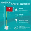 KINGTOP Miniature Golf Flagstick, Practice Putting Green Flags for Yard,