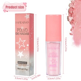 Disnace Polvo De Hadas Glitter Patting Powder, Body Lightening Shimmer Sparkle Patting Powder, Glitter Patting Powder, Body Glitter Highlighter Patting, Fairy Highlighter Powder