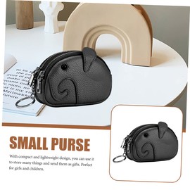 Baluue Lovely Elephant Coin Purse for Women Compact Pouch with Keychain Cute Cartoon Design for Travel Shopping Daily Use Lightweight Easy to Clean
