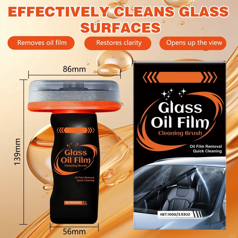 KunySape 2PC Glass Oil Film Remover for Car, 100ml Roll-On