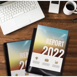 Better Office Products - Libro de presentación de 24 bolsillos, color negro, cubierta frontal con vista transparente, 48 páginas protectoras de hojas, hojas de 8.5 x 11 pulgadas, portafolios de arte,