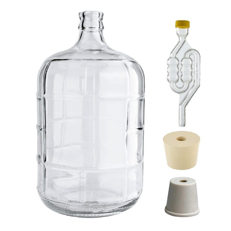 North Mountain Supply 3 Gallon Premium Italian Glass Carboy Fermenting