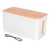 LABRIMP Wear Resistant Cable Box Compact Cord Storage Organizer for