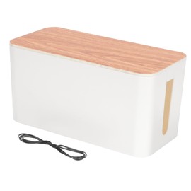LABRIMP Wear Resistant Cable Box Compact Cord Storage Organizer for Home Office Easy Access Cable Management for Desk Living Room Use