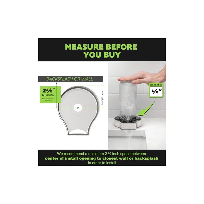 Homewerks GR001SS Glass Rinser for Kitchen Sinks, Bar Glass Rinser