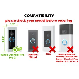 Mars Outpost | Wedge Compatible with RingPro & RingPro 2 Video Doorbell | Angle Adaptor | 45 Degrees | Angle Mount/Corner Bracket/Corner Kit