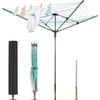 ISXACFF Umbrella Drying Rack Outdoor Umbrella Clothesline Rotary Retractable Clothes