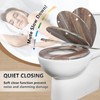 Angol Shiold Round Toilet Seat Molded Wood Toilet Seat with