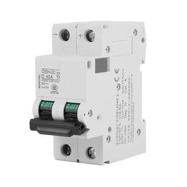 DC Circuit Breaker 250 V Circuit Breaker, 2 Pole DC Miniature Circuit Breaker, 25 A 40 A Optional, Low Voltage Circuit Breaker for Solar Panel Grid System (40 A)