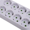 8 Way Power Strip USB C European Socket Desk Wall