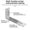 6 Pack Shelf Brackets 12cm, Stainless Steel Floating Shelf Bracket,