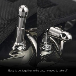 Gomexus Foldable Fishing Reel Stand for Shimano Twin Power XD 17 Ultegra 1000-4000 Daiwa 12 15 Luvias 1003-3012 Spinning Reel Protection Reel Stand 48 mm Metal