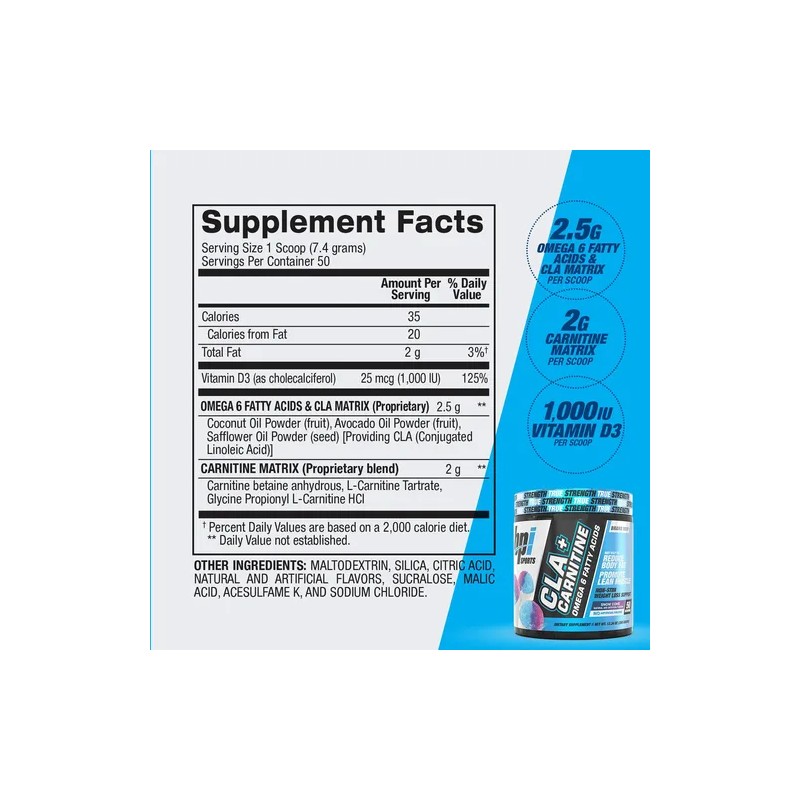 Bpi Sports Clacarnitine Snow Cone 50 Porciones Sin Cafeína