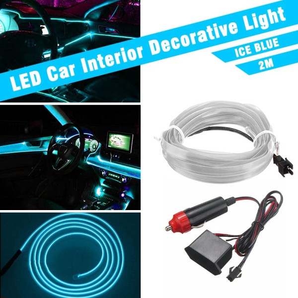 Unbranded Car Interior Atmosphere Wire Strip Light LED Decor Lamp