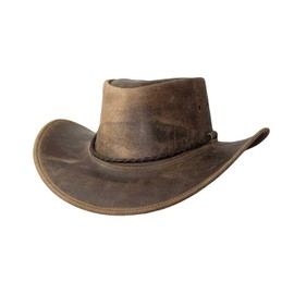 Black Jungle Kimbolton Leather Western Hat Australia Cowboy Hat, charcoal