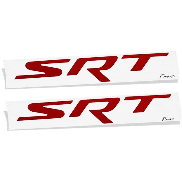 Reflective Concepts - SRT Front and Rear Badge Overlay Decal Stickers - Fits 2018-2021 Durango SRT - (Color: Gloss Red)