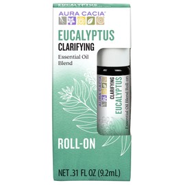 Aura Cacia Eucalyptus Roll-On | GC/MS Tested for Purity | 9.2 ml (0.31 fl. oz.)