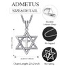 ADMETUS Star of David Cross Necklace 925 Sterling Silver Cross