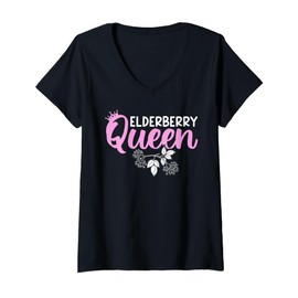 Womens Elderberry Queen V-Neck T-Shirt