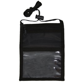 Zipper Closure Badge Holder