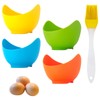4 Pack Egg Poacher, BPA Free Silicone Egg Poachers, Egg